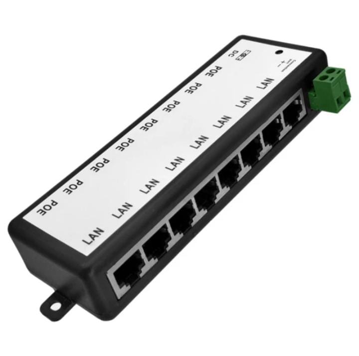 POE Injector 8 Portas POE Splitter para Rede CCTV POE Câmera Power Over Ethernet IEEE802.3af